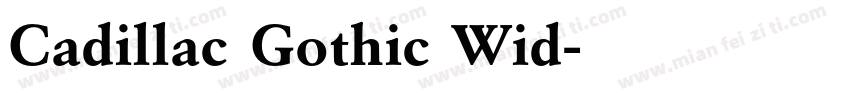 Cadillac Gothic Wid字体转换